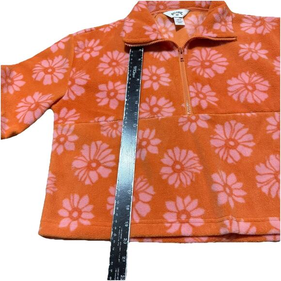 Billabong Fleece Casual Fling Cropped 1/2 Zip Jacket Orange Pink XS - Picture 7 of 8